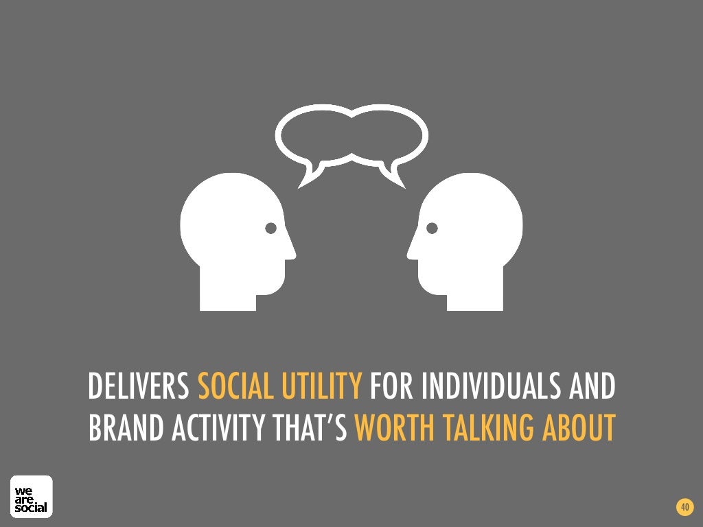 DELIVERS SOCIAL UTILITY FOR INDIVIDUALS