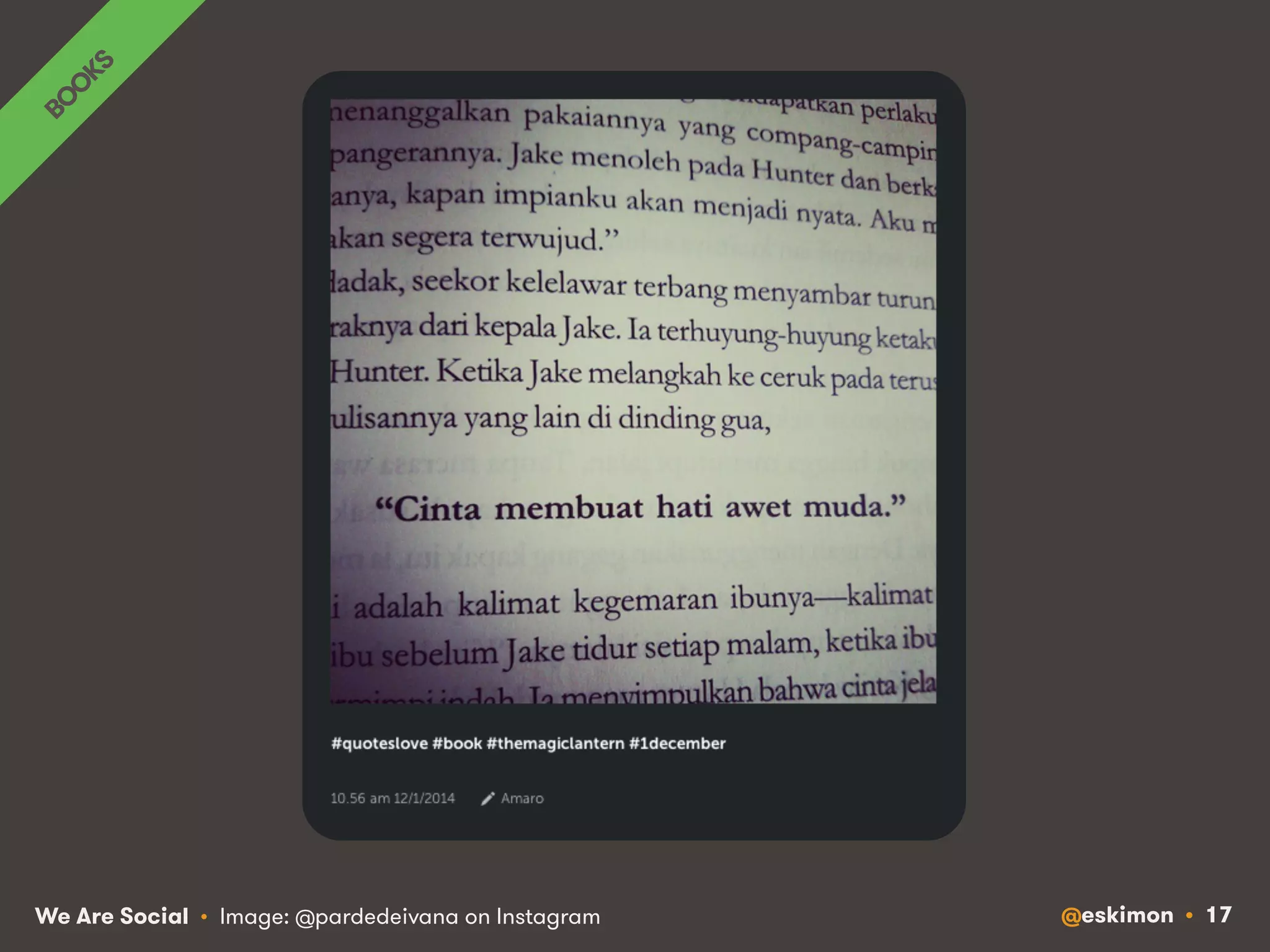 We Are Social • Image: @pardedeivana on Instagram @eskimon • 17 
 