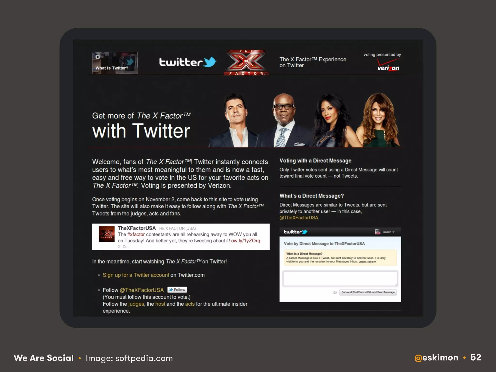 We Are Social • Image: softpedia.com @eskimon • 52 
 