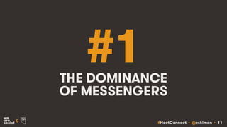 #HootConnect • @eskimon • 11&
#1THE DOMINANCE
OF MESSENGERS
 