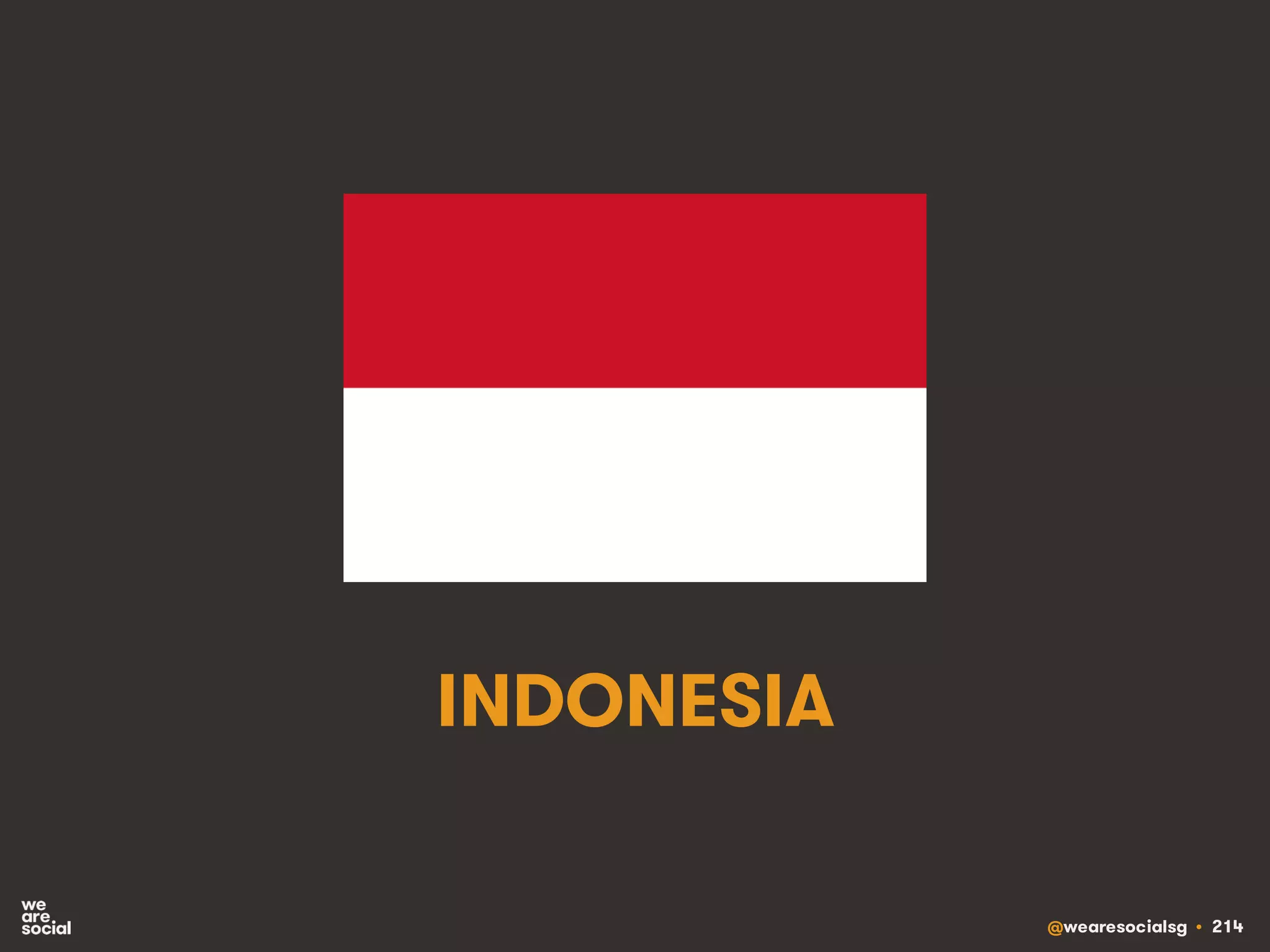 @wearesocialsg • 214
INDONESIA
 
