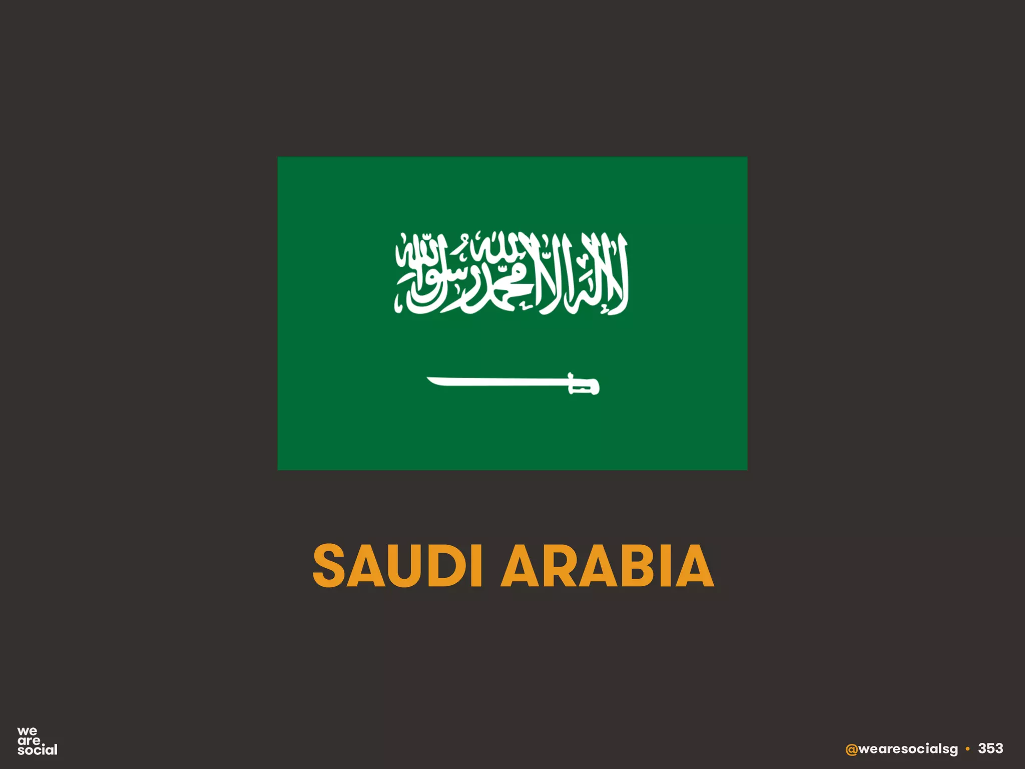 @wearesocialsg • 353
SAUDI ARABIA
 