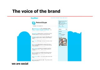 The voice of the brand
 