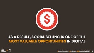 #HootConnect • @eskimon & @HootsuiteAPAC • 8&
AS A RESULT, SOCIAL SELLING IS ONE OF THE
MOST VALUABLE OPPORTUNITIES IN DIGITAL
 