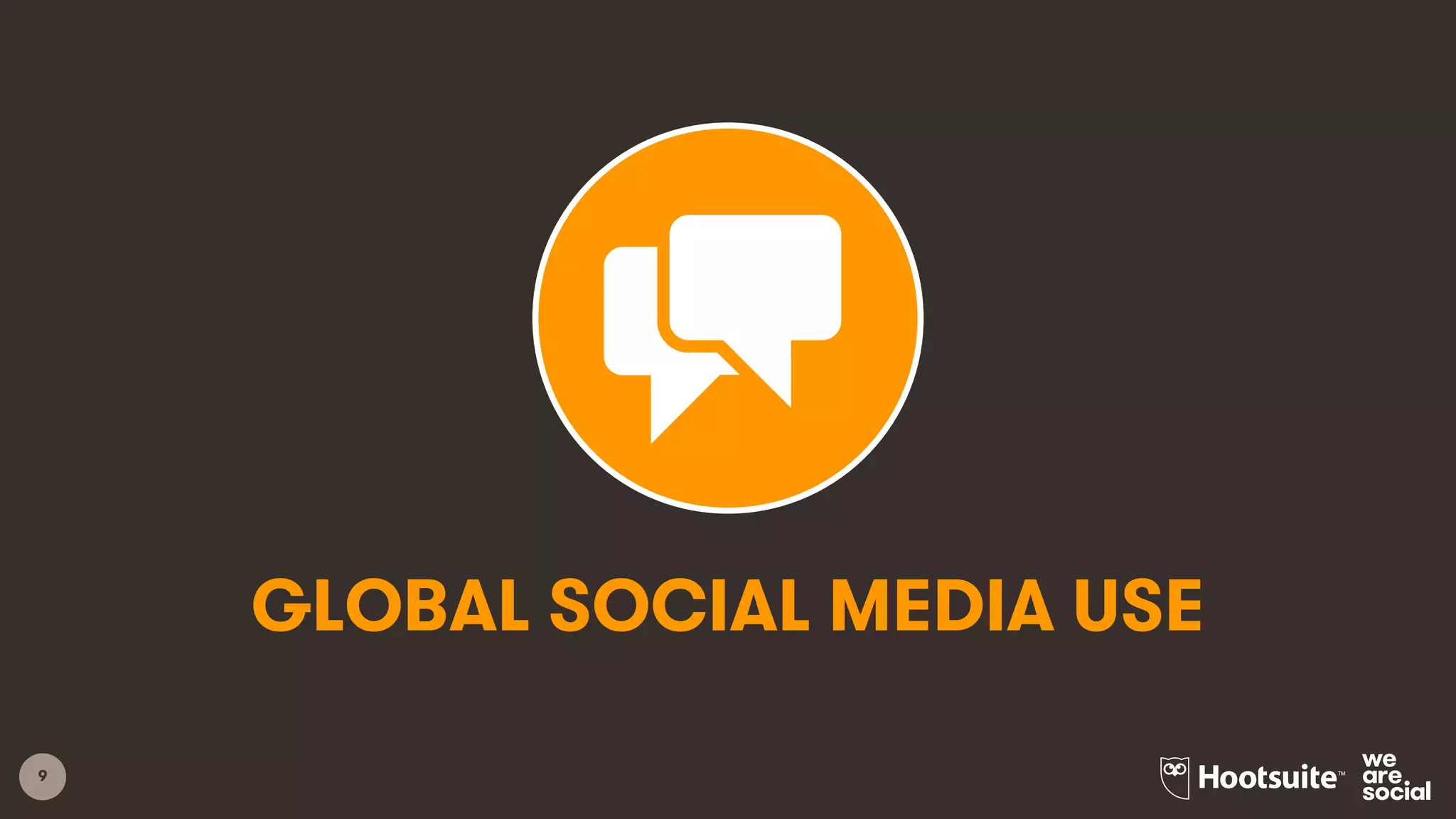 9
GLOBAL SOCIAL MEDIA USE
 