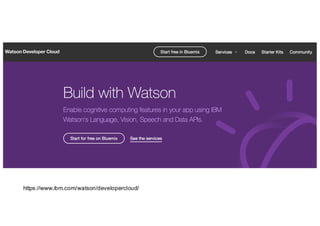 https://www.ibm.com/watson/developercloud/
 