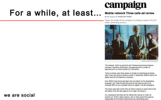 we are social
For a while, at least…
 