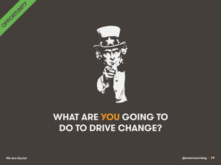 @wearesocialsg • 79We Are Social
WHAT ARE YOU GOING TO
DO TO DRIVE CHANGE?
 