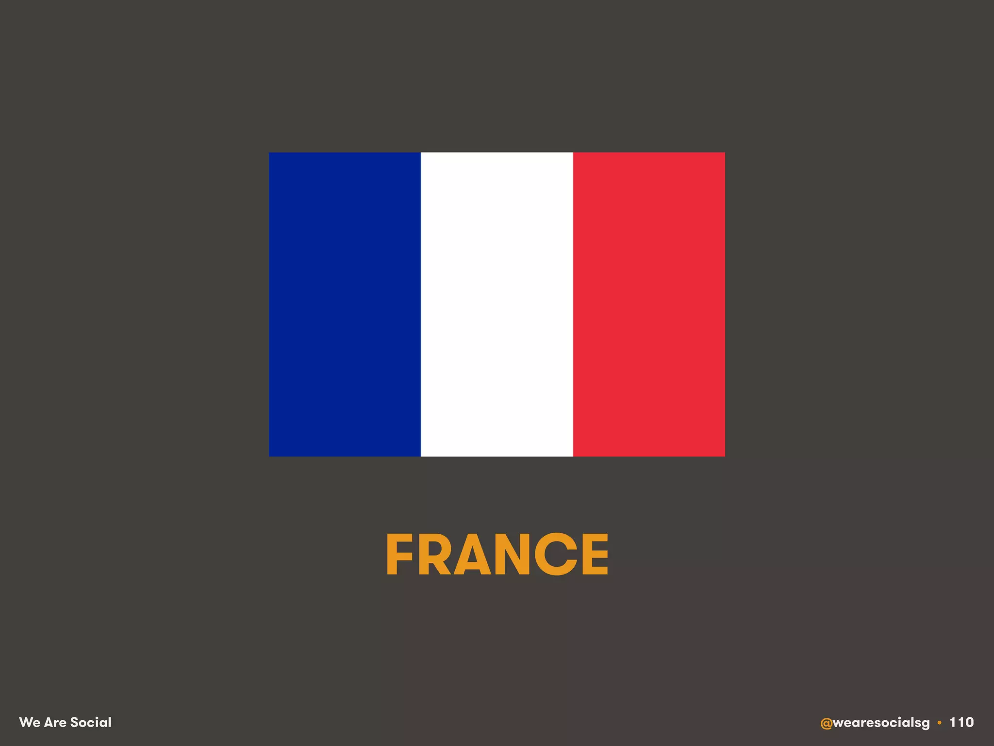 We Are Social @wearesocialsg • 110
FRANCE
 