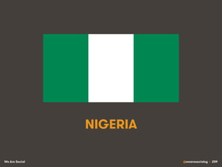 We Are Social @wearesocialsg • 209
NIGERIA
 