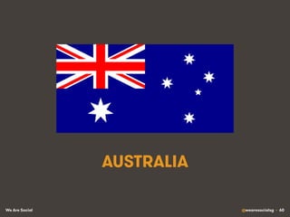 We Are Social @wearesocialsg • 60
AUSTRALIA
 