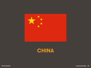 We Are Social @wearesocialsg • 93
CHINA
 