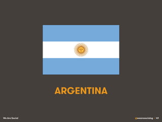 We Are Social @wearesocialsg • 49
ARGENTINA
 