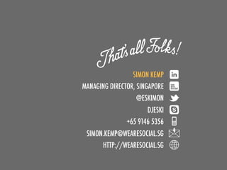 SIMON KEMP
MANAGING DIRECTOR, SINGAPORE
                  @ESKIMON
                      DJESKI
               +65 9146 53...