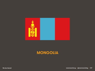 MONGOLIA

We Are Social

wearesocial.sg • @wearesocialsg • 127

 