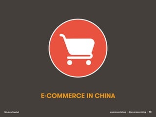 wearesocial.sg • @wearesocialsg • 70We Are Social
E-COMMERCE IN CHINA
 