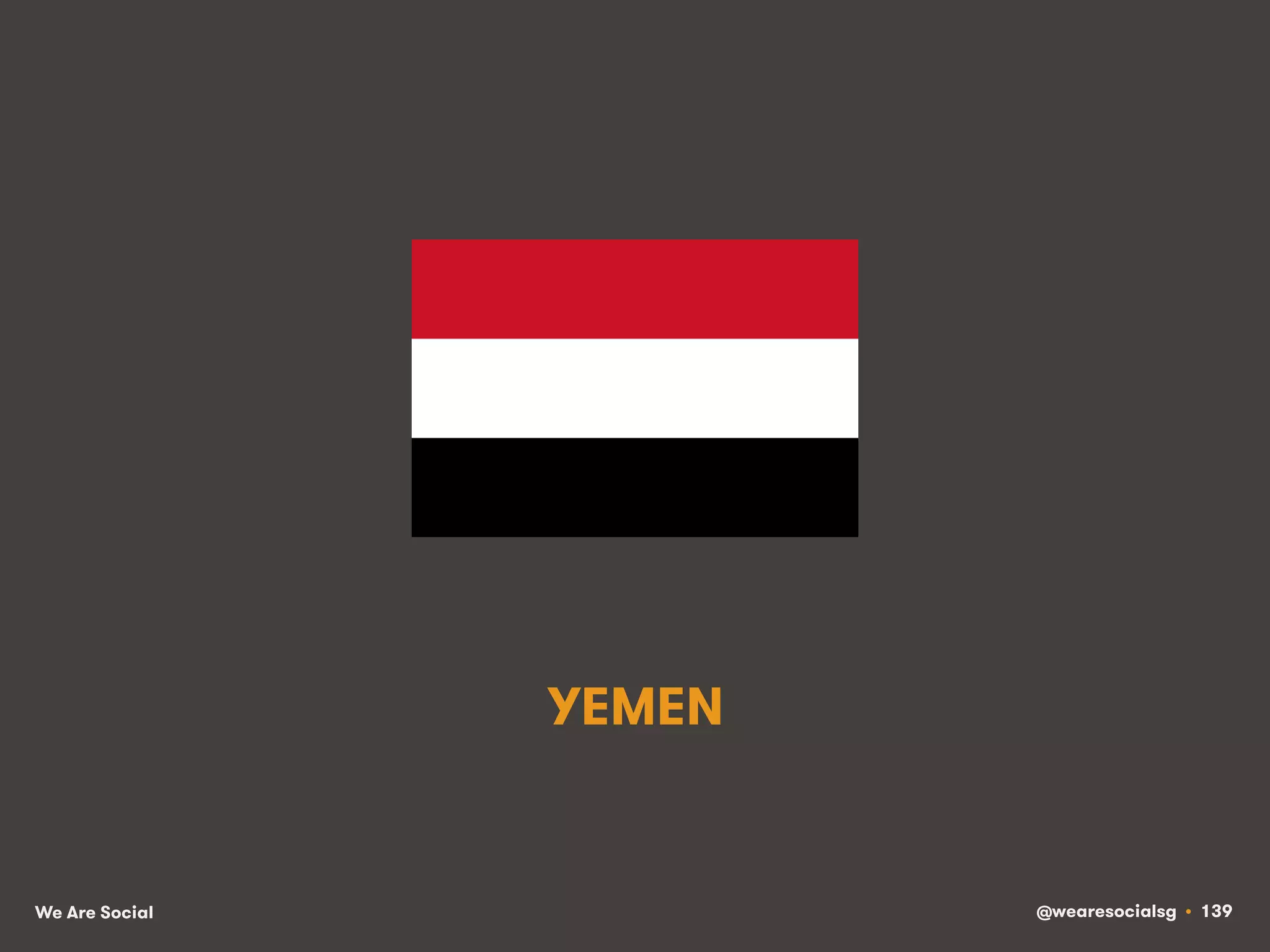 We Are Social @wearesocialsg • 139
YEMEN
 