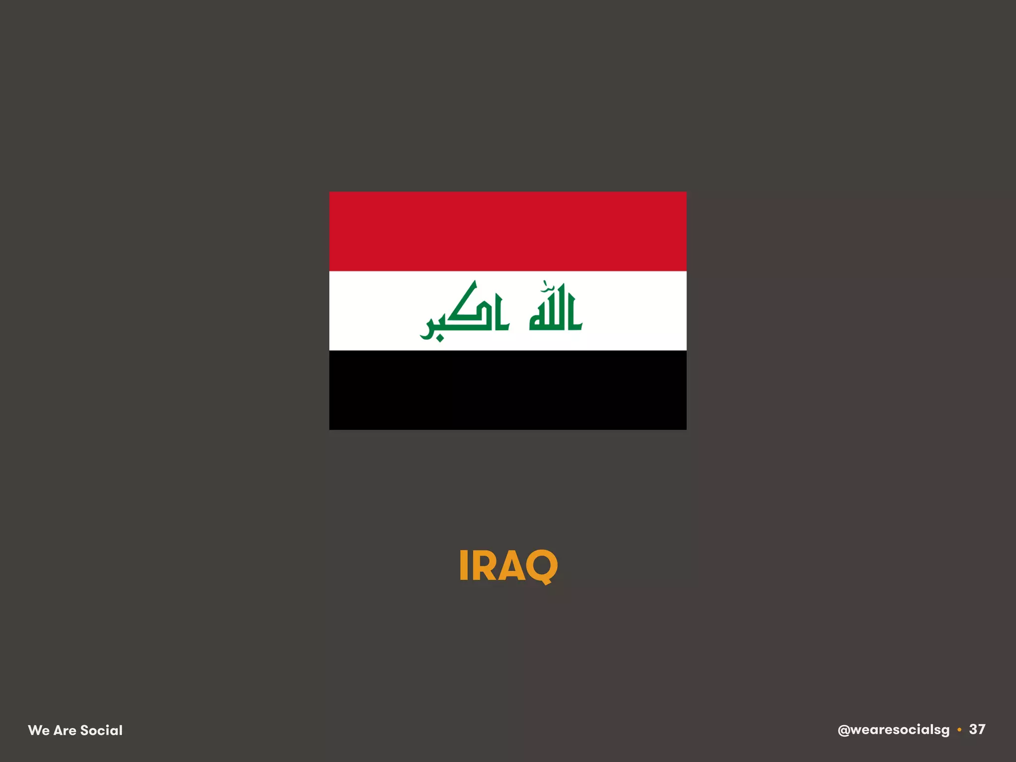 We Are Social @wearesocialsg • 37
IRAQ
 