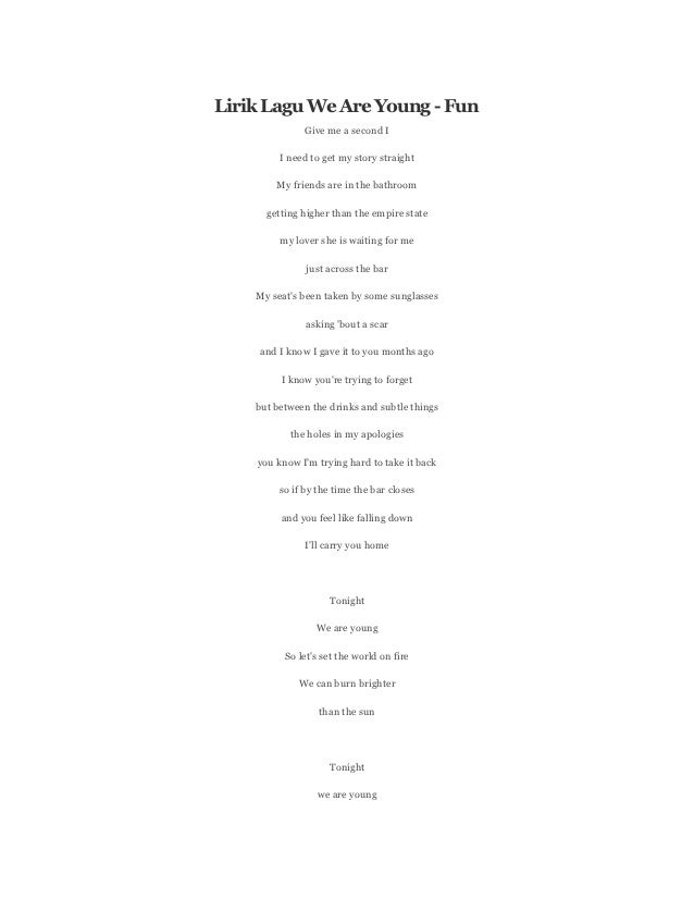 Teks Lagu When We Were Young - Berbagi Teks Penting