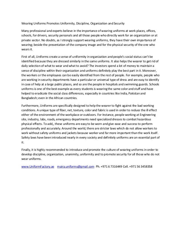 Uniform Supply Company in Dubai UAE