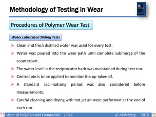 Wear of polymers | PPTX