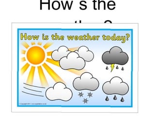 How´s the
weather?
 