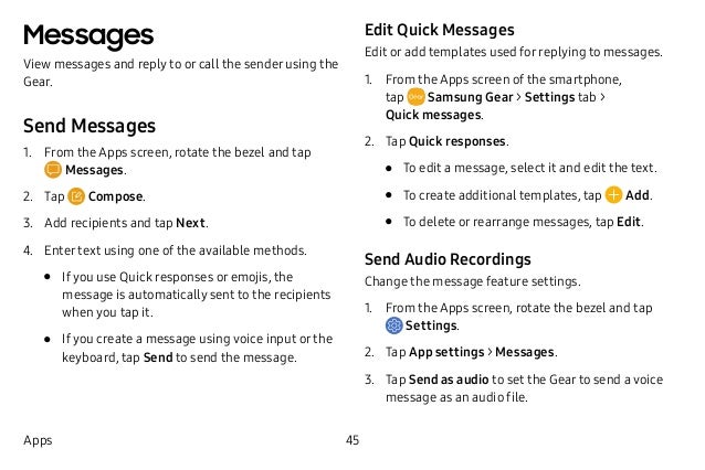 samsung gear sport settings
