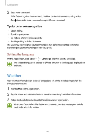 gear s2 voice commands