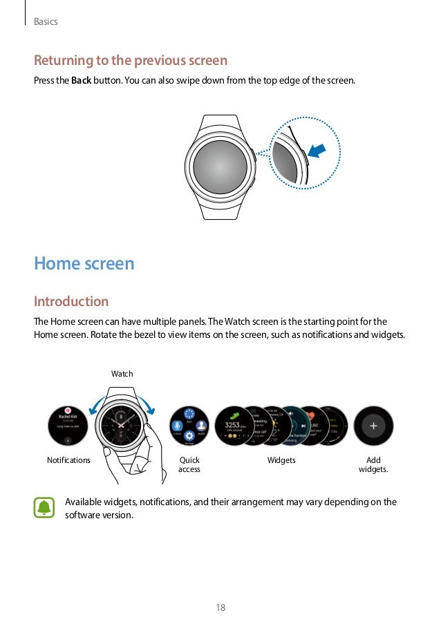 samsung gear s2 buttons