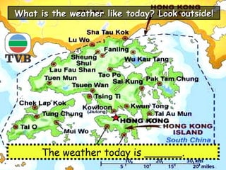 The weather today is ______. What is the weather like today? Look outside! 