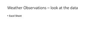 Weather exploratory data analysis | PPTX