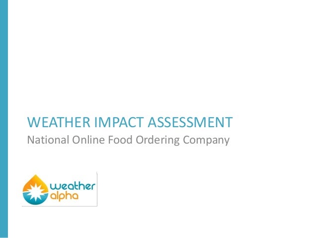 WEATHER IMPACT ASSESSMENT
National Online Food Ordering Company

 