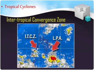 • Tropical Cyclones
Inter-tropical Convergence Zone

 