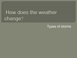 Types of storms 
 