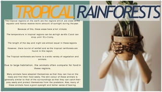 CLASS 7: Weather, climate and adaptations of animals to climate | PPTX