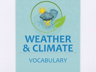 WEATHER
& CLIMATE
VOCABULARY
 