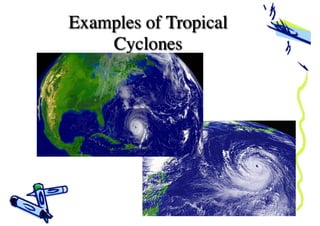 Examples of Tropical
Cyclones
 