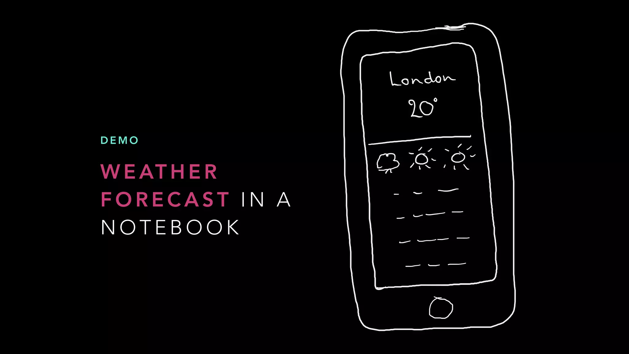 W E AT H E R
F O R E C A S T I N A
N O T E B O O K
D E M O
 