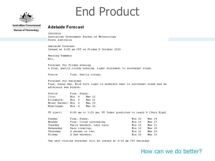 Event Presentation Weather Forecasting It S The Bom