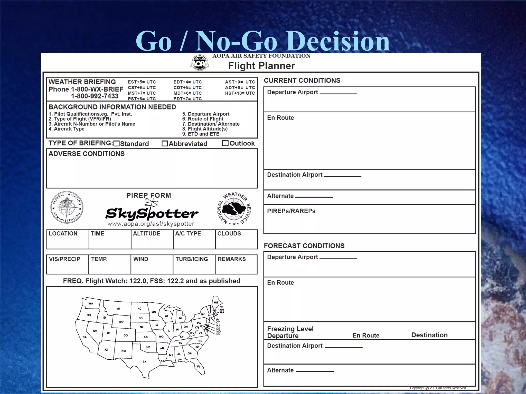 Go / No-Go Decision 