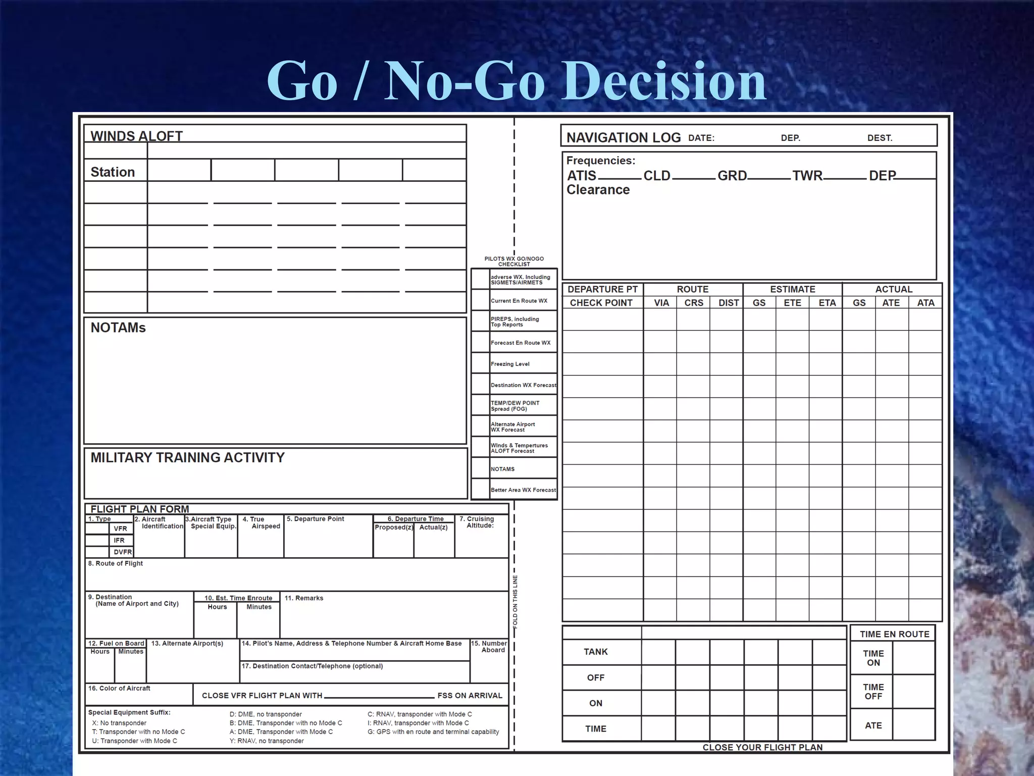 Go / No-Go Decision 