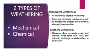 types and agents of WEATHERING AND EROSION.pptx