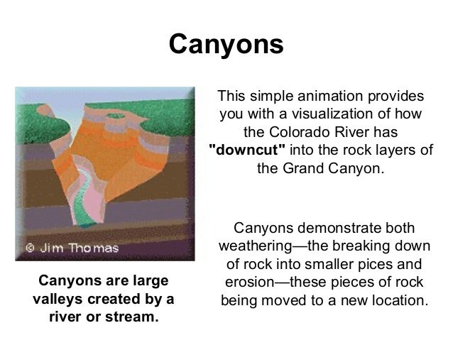 weathering erosion and deposition 3rd 4th grade teach how do canyons form