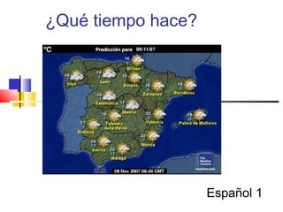 ¿Qué tiempo hace?
Español 1
 