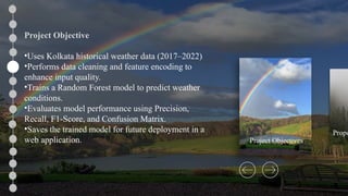 Weather Prediction System using Machine Learning | PPTX