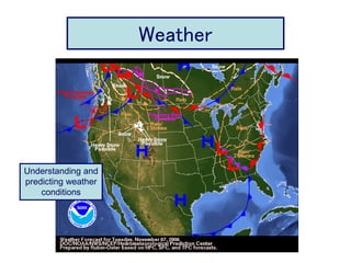 Weather
Understanding
& Predicting
Weather Conditions
Understanding and
predicting weather
conditions
 