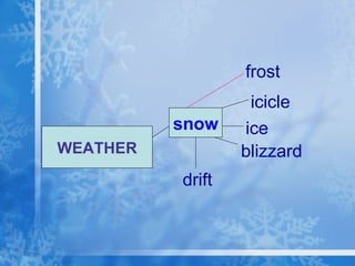 WEATHER snow frost icicle ice blizzard drift 