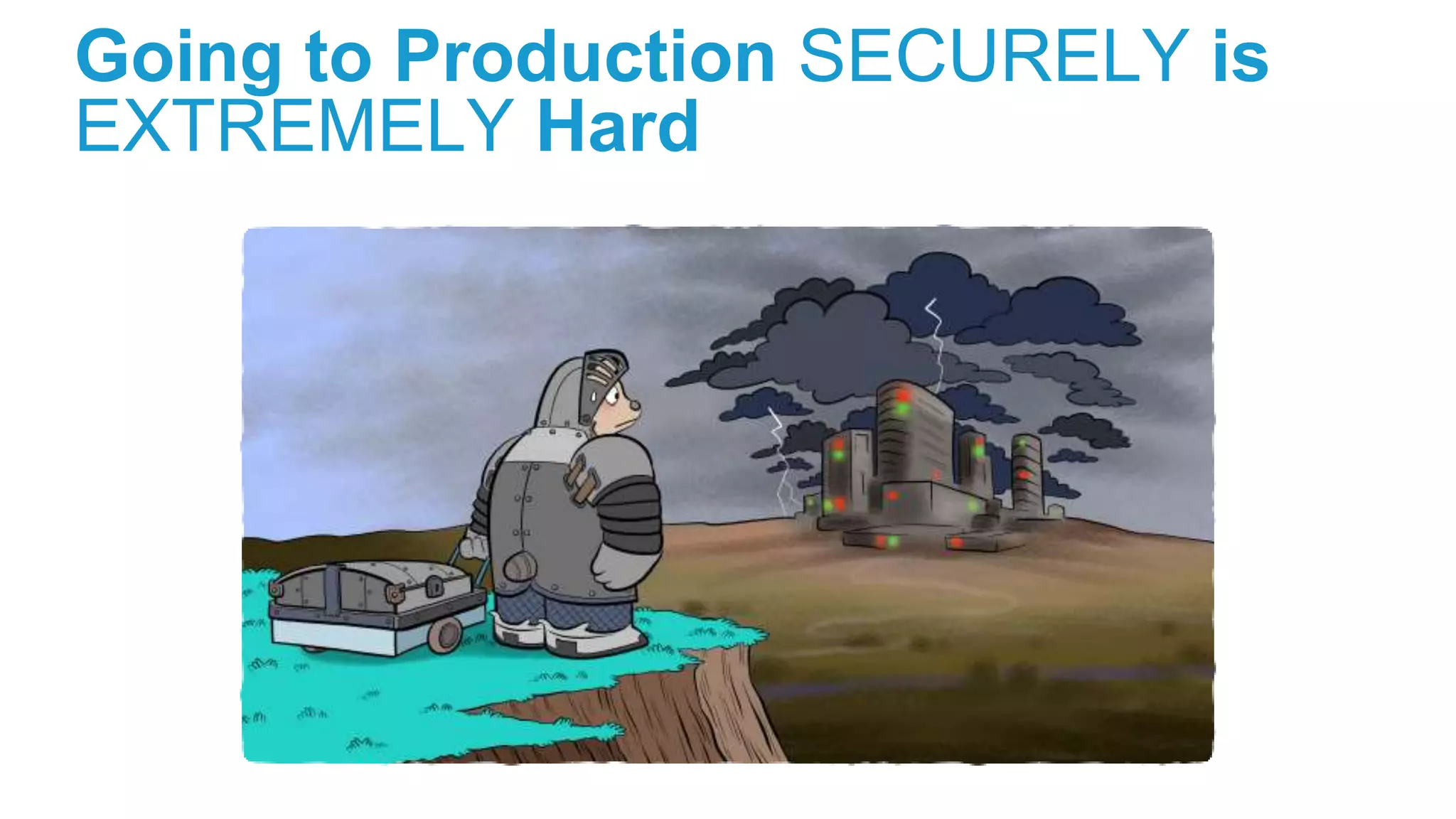 Going to Production SECURELY is
EXTREMELY Hard
 
