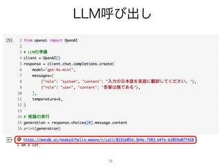 12
LLM呼び出し
 