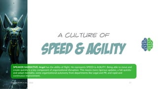 EBEV EUROPE • JULY 2016 17
A culture of
SPEED & AGILITY
SPEAKER NARRATIVE: Angel has the ability of flight. He represents ...